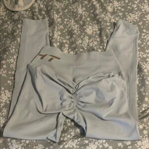 Light Blue Ruched Leggings